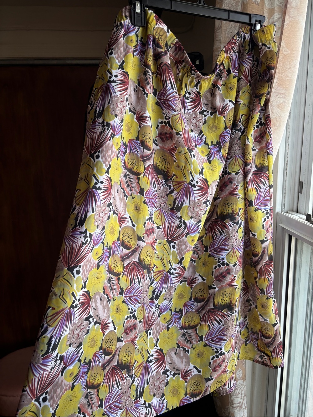 EUC Vintage 90s Tropical Fruit & Floral Botanical Midi Skirt | Women’s Plus 20W - Picture 6 of 14